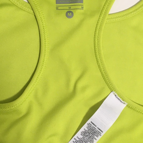 Women’s Nike Pro Sports Bra Retails $60+ Neon Green No Padding Blue Swoosh Gym - Picture 3 of 3